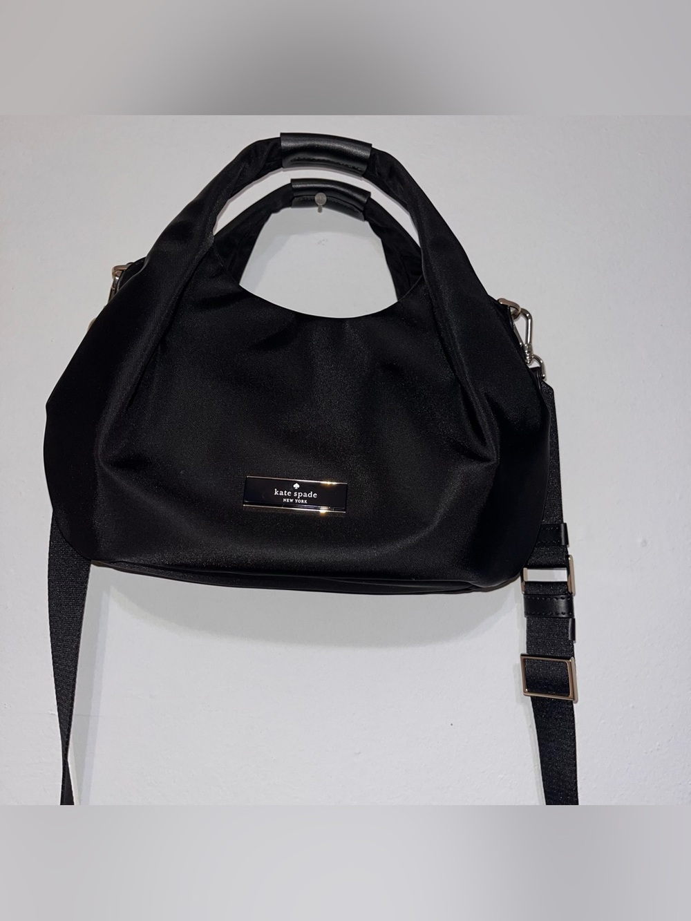 kate spade Black Nylon Shoulder Bag with Removable Strap